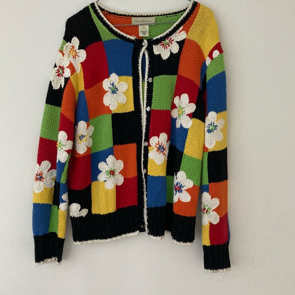 Vintage neck cardigan